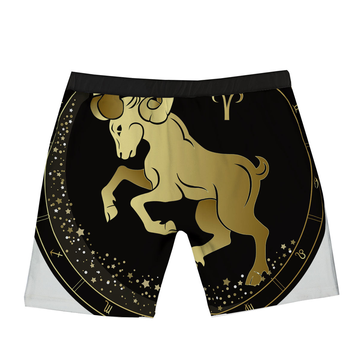 Aries Sign Black And Gold Print Boxer Briefs-grizzshop
