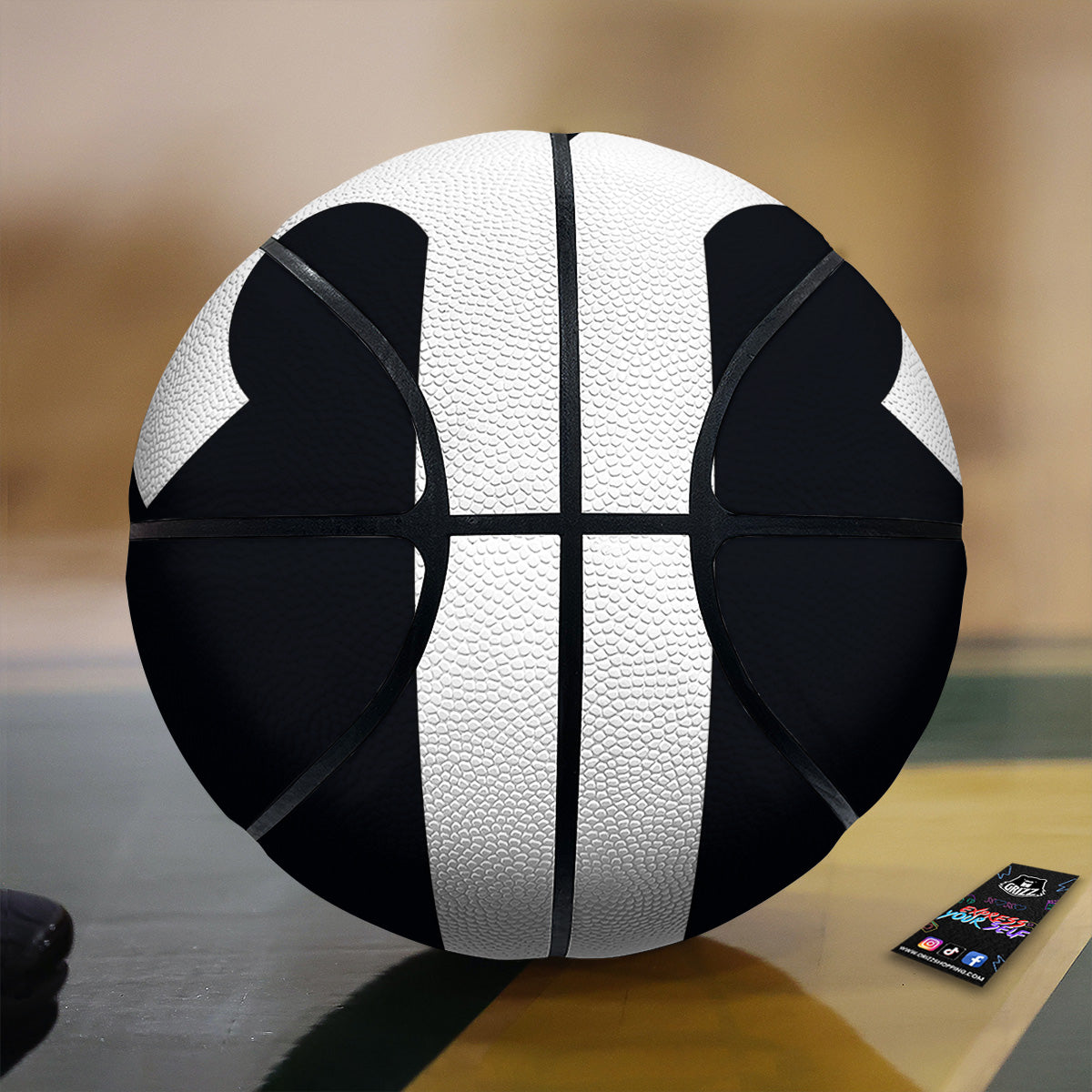 Aries Sign White And Black Print Basketball-grizzshop