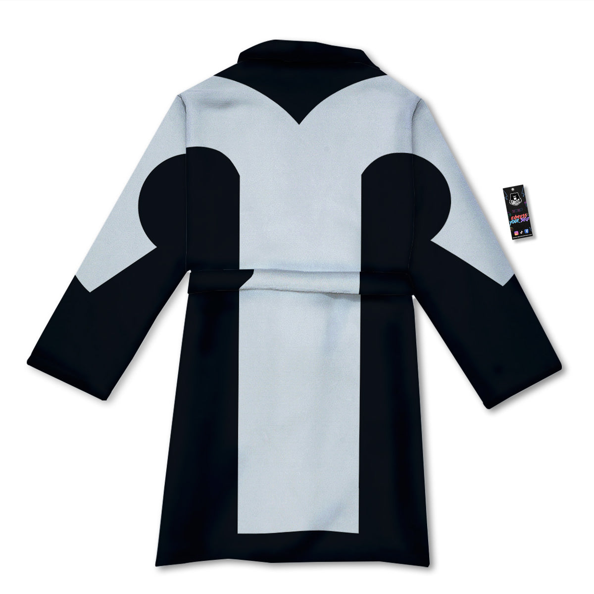Aries Sign White And Black Print Bathrobe-grizzshop