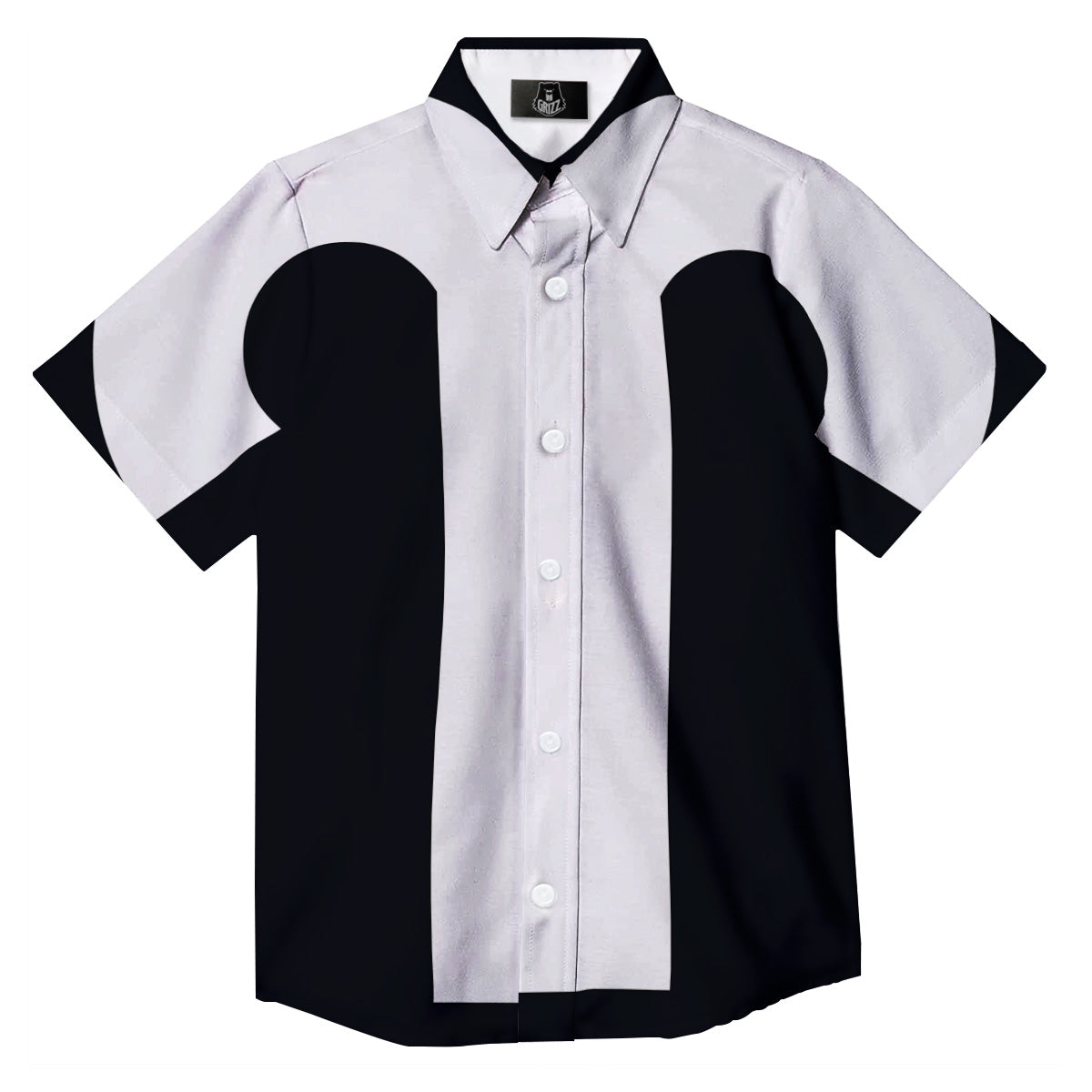 Aries Sign White And Black Print Button Up Shirt-grizzshop