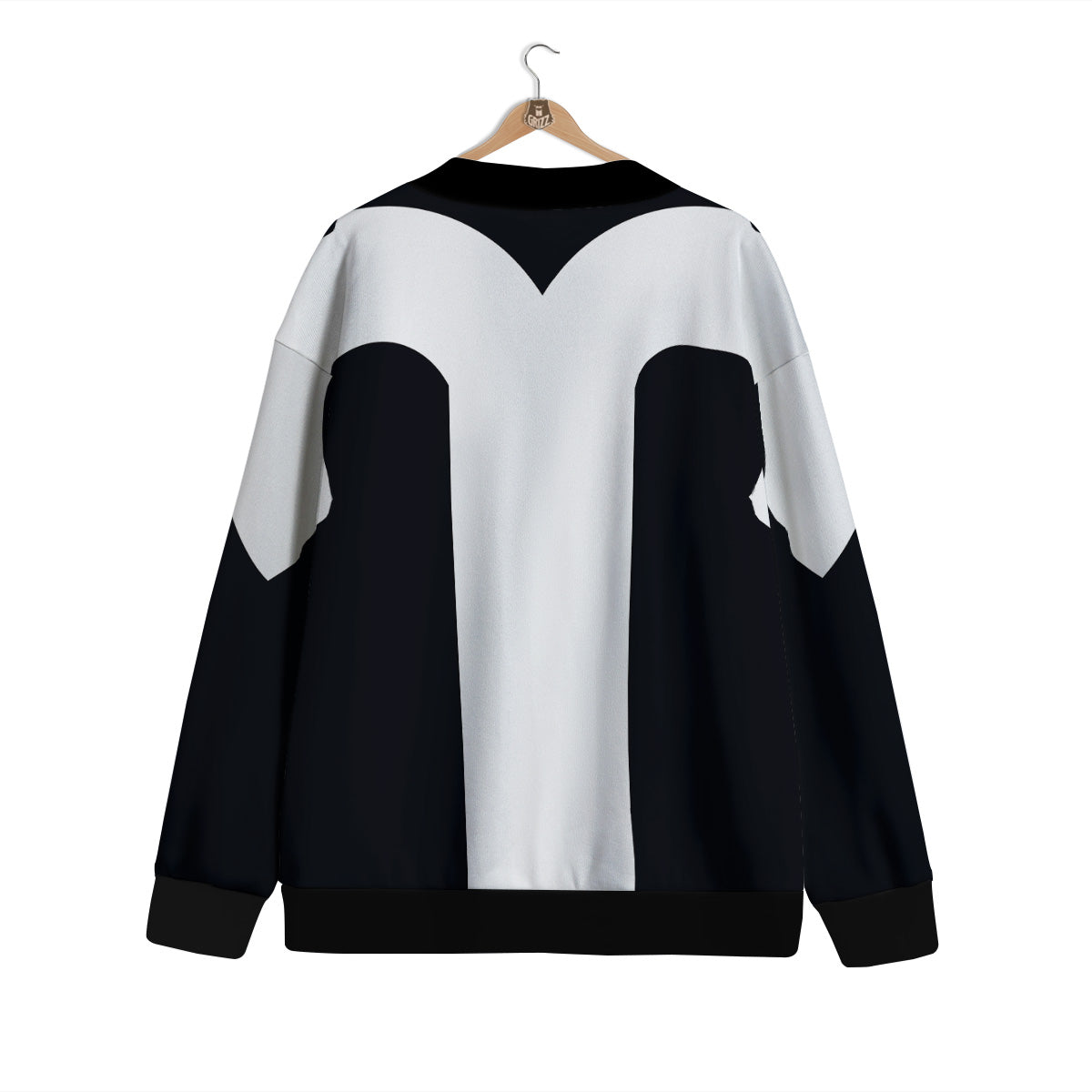 Aries Sign White And Black Print Cardigan-grizzshop