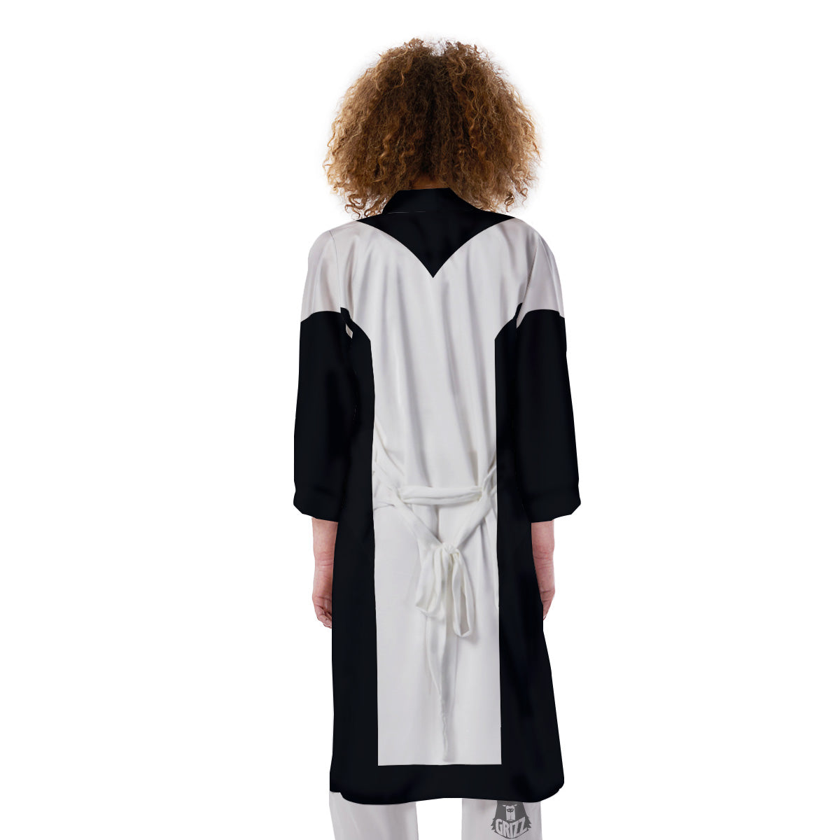 Aries Sign White And Black Print Kimono-grizzshop