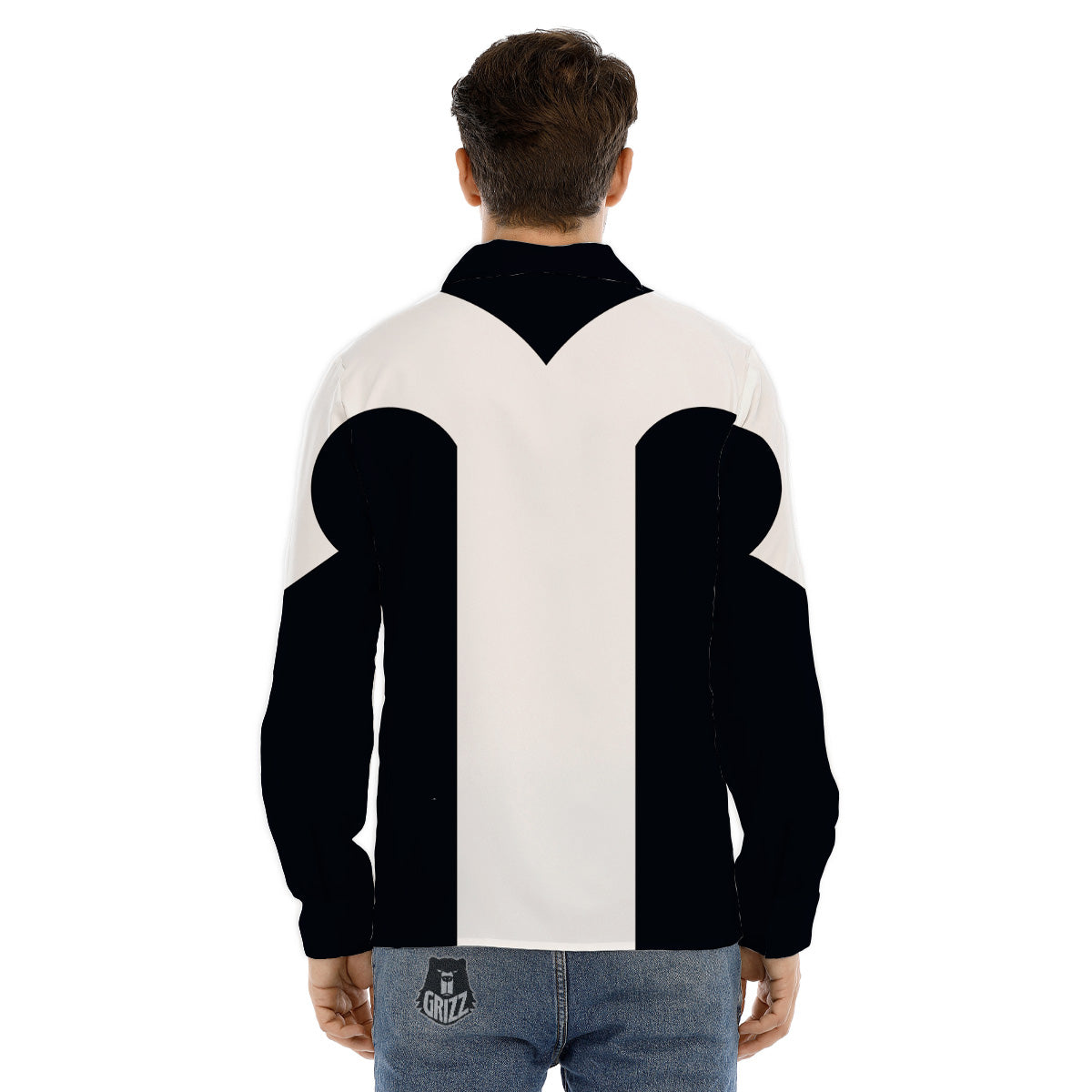 Aries Sign White And Black Print Men's Dress Shirts-grizzshop