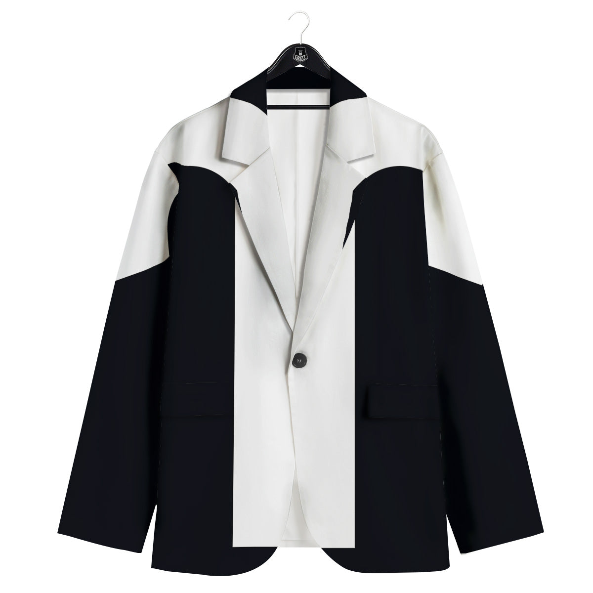 Aries Sign White And Black Print Men's Sport Coat-grizzshop