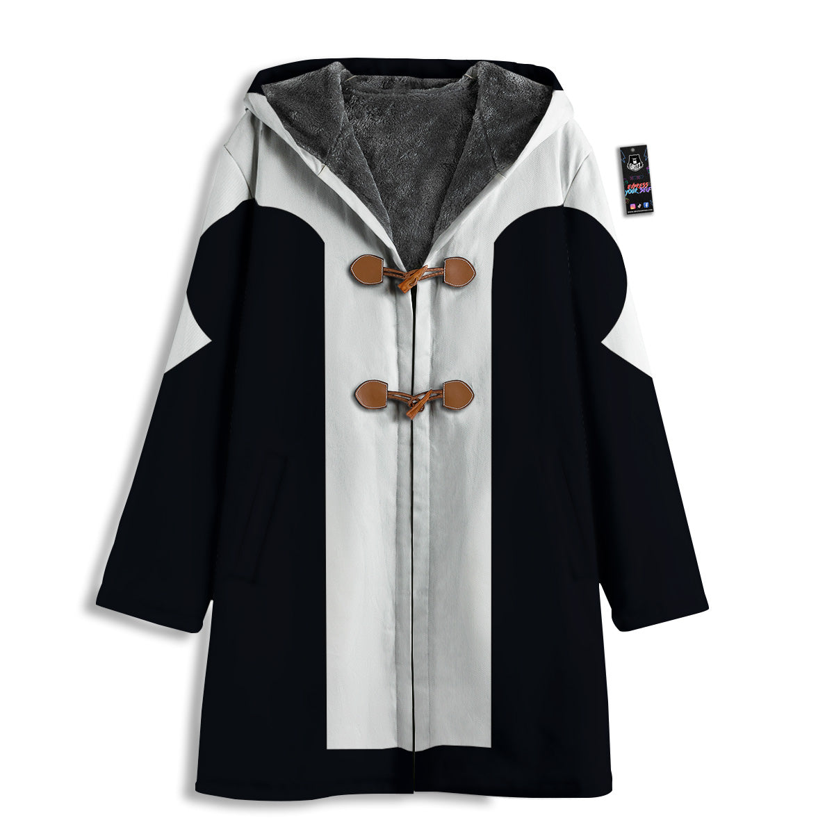 Aries Sign White And Black Print Men's Windbreaker Jacket-grizzshop
