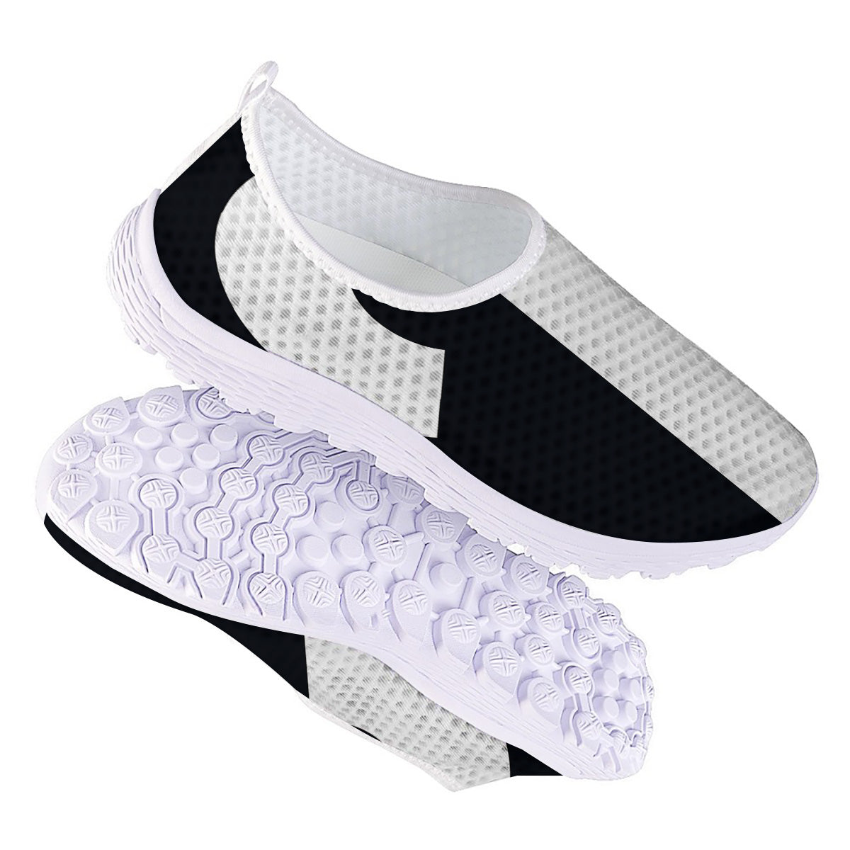 Aries Sign White And Black Print Nurse Shoes-grizzshop