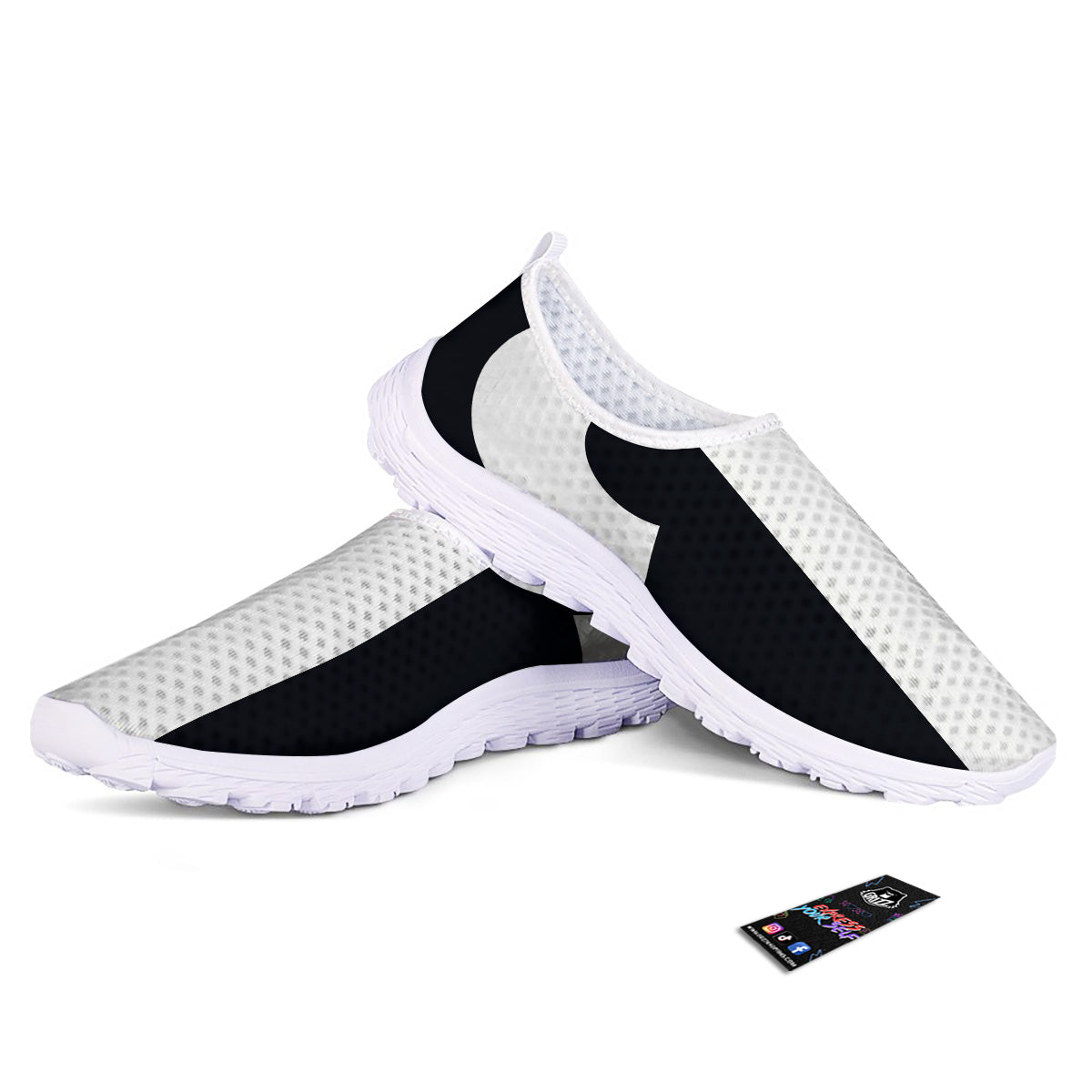 Aries Sign White And Black Print Nurse Shoes-grizzshop