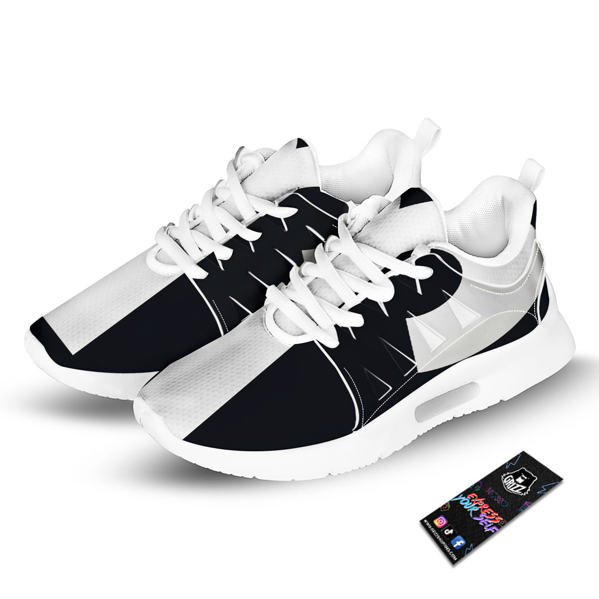 Aries Sign White And Black Print Tennis Shoes-grizzshop