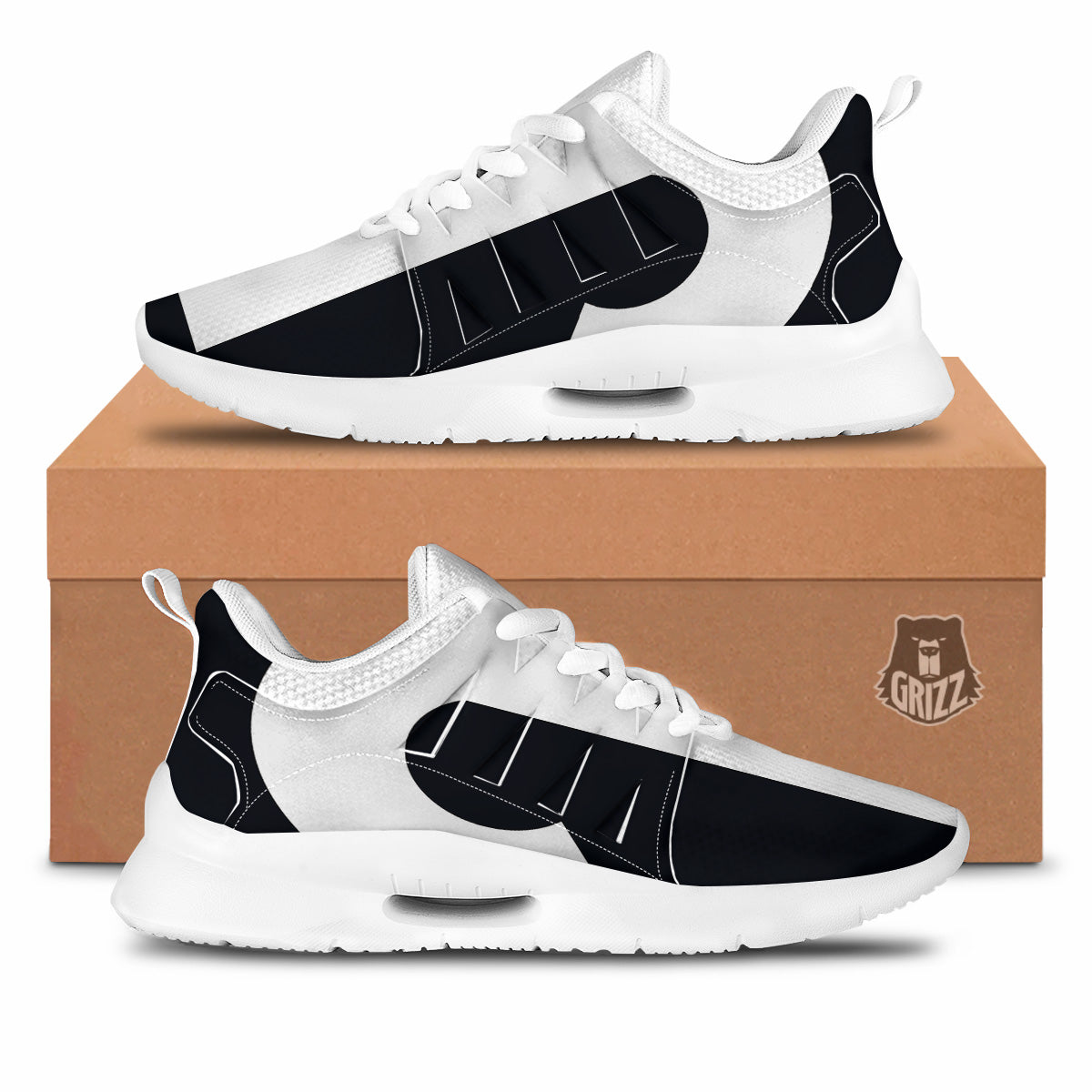 Aries Sign White And Black Print Tennis Shoes-grizzshop