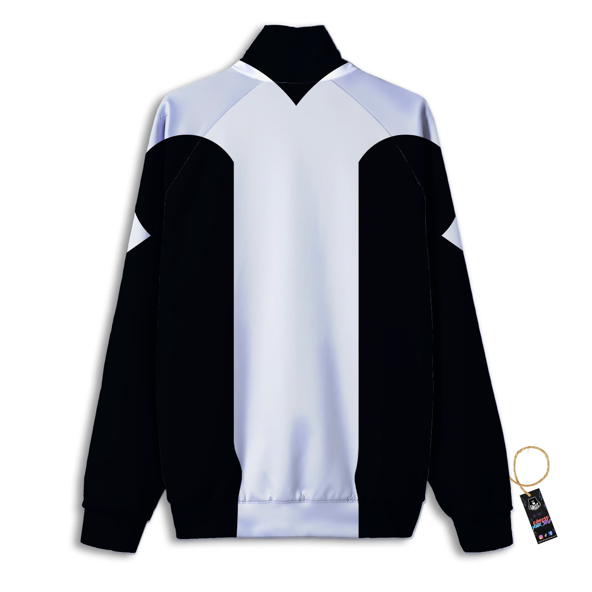 Aries Sign White And Black Print Track Jacket-grizzshop
