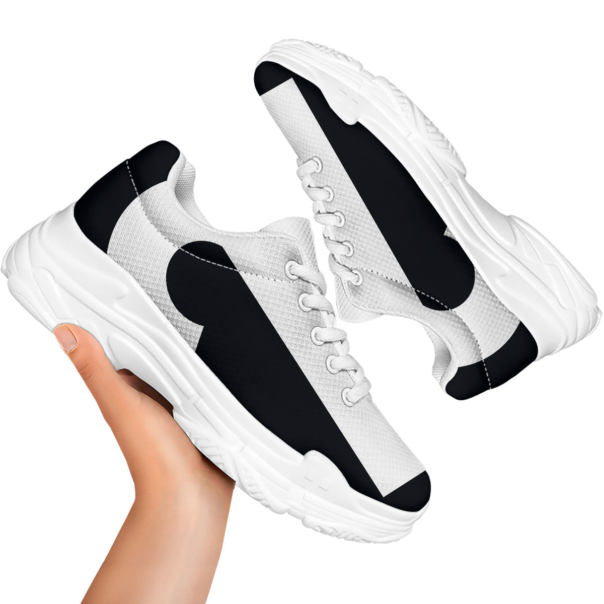 Aries Sign White And Black Print White Chunky Shoes-grizzshop