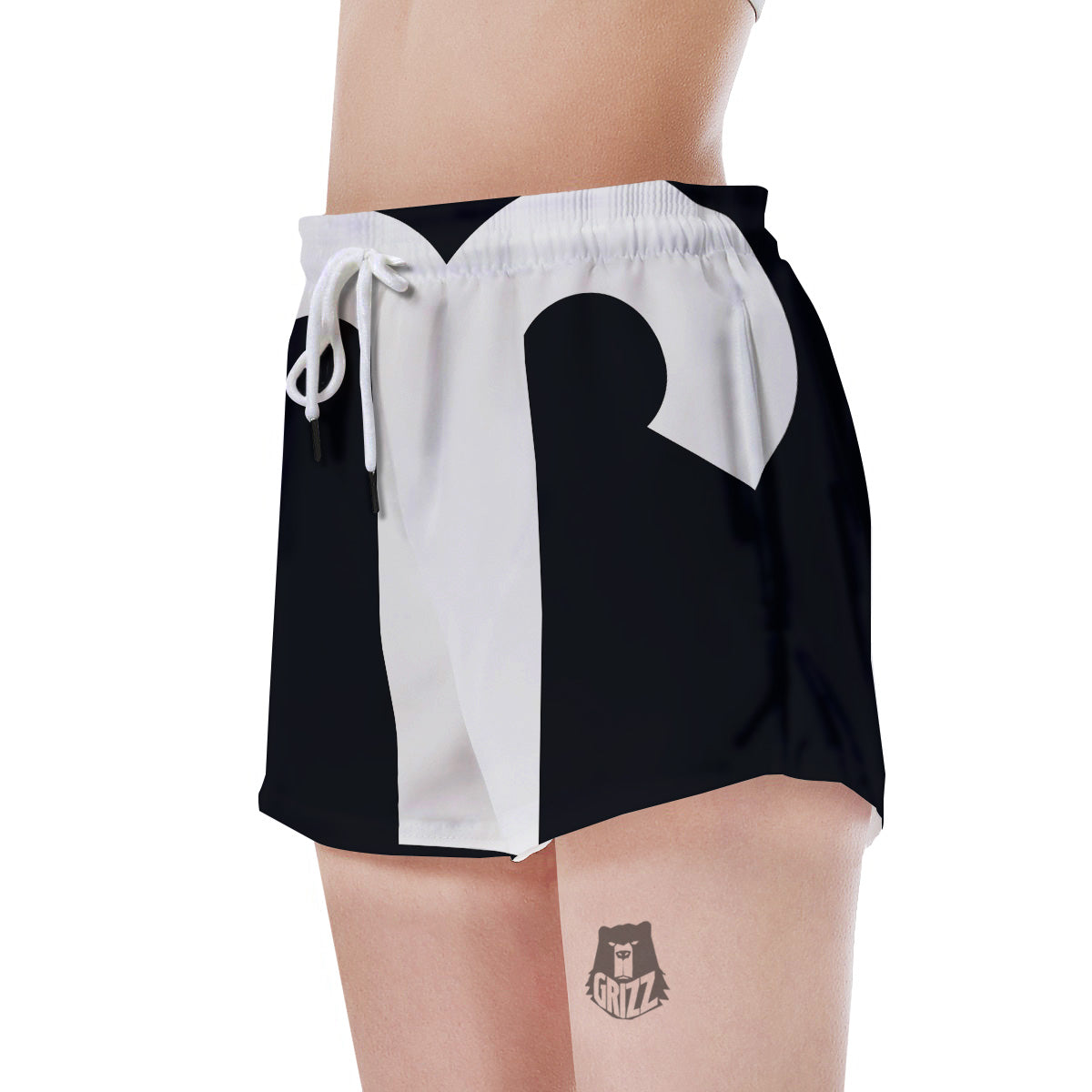Aries Sign White And Black Print Women's Shorts-grizzshop