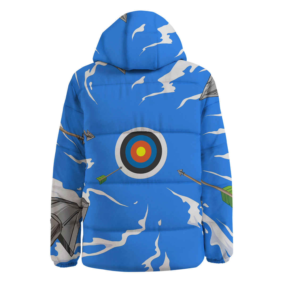 Arrows Are Casting At The Target Print Down Jacket-grizzshop