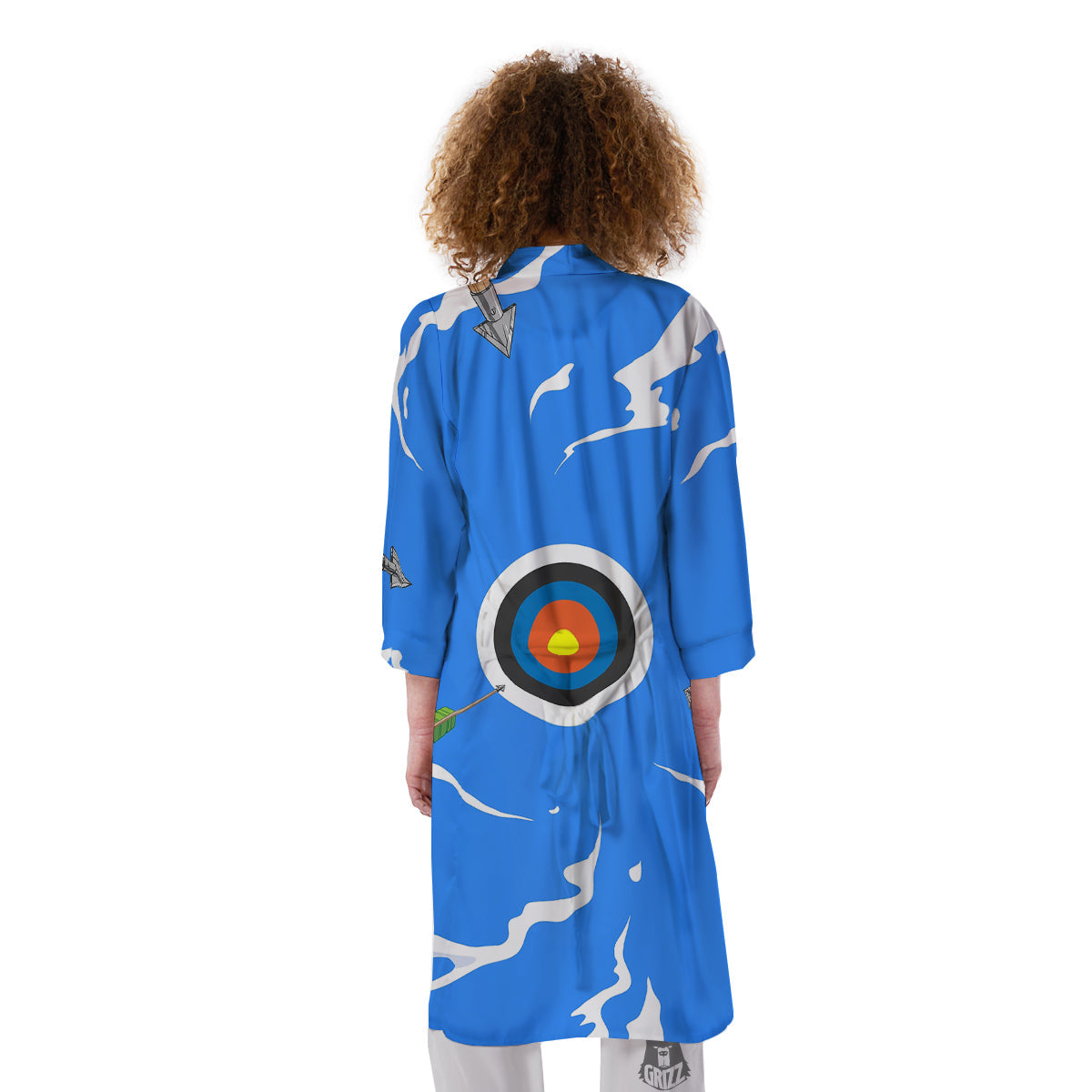 Arrows Are Casting At The Target Print Kimono-grizzshop