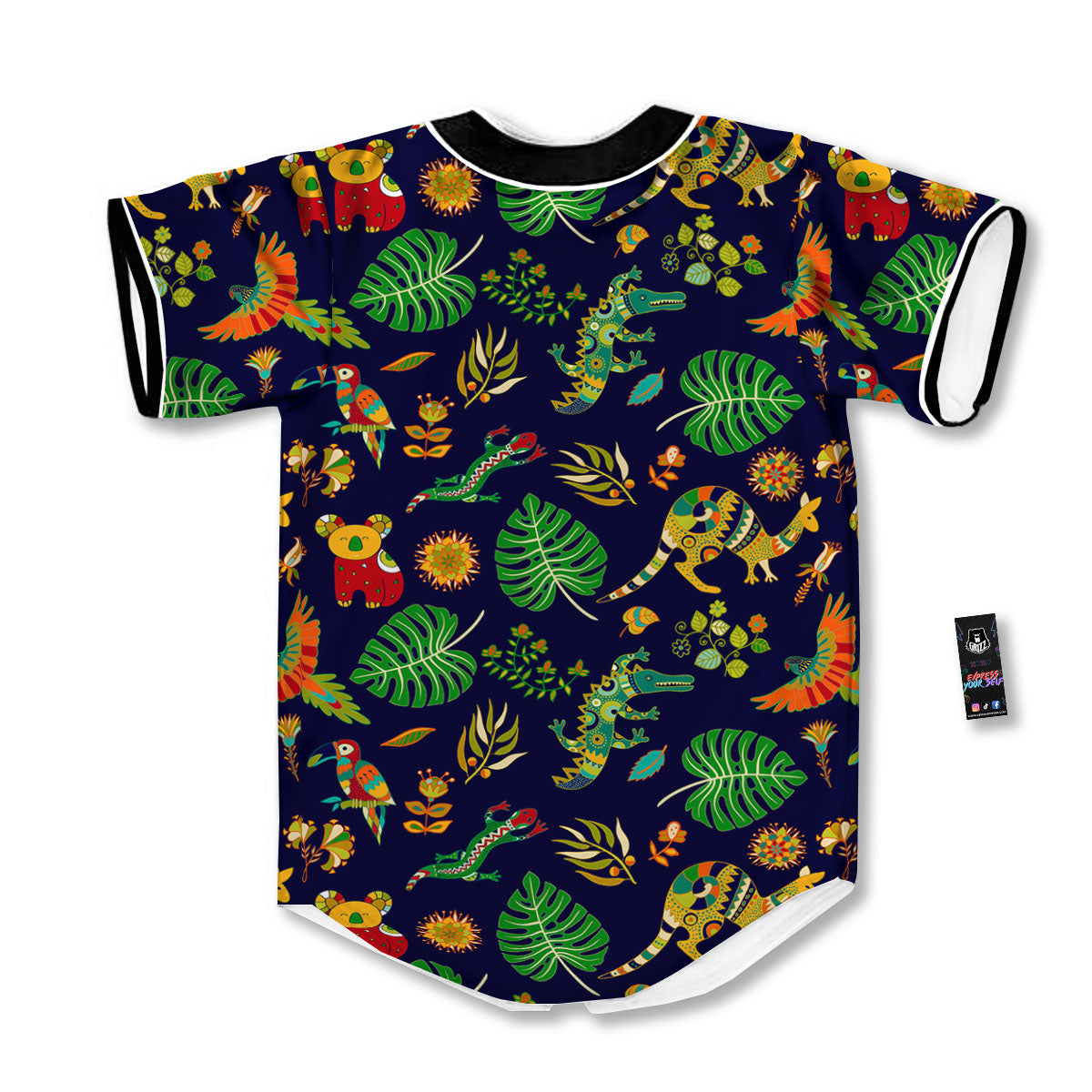 Art Australian Aboriginal Print Baseball Jersey-grizzshop