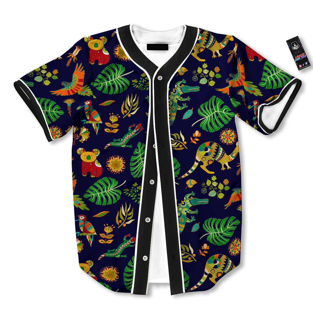 Art Australian Aboriginal Print Baseball Jersey-grizzshop