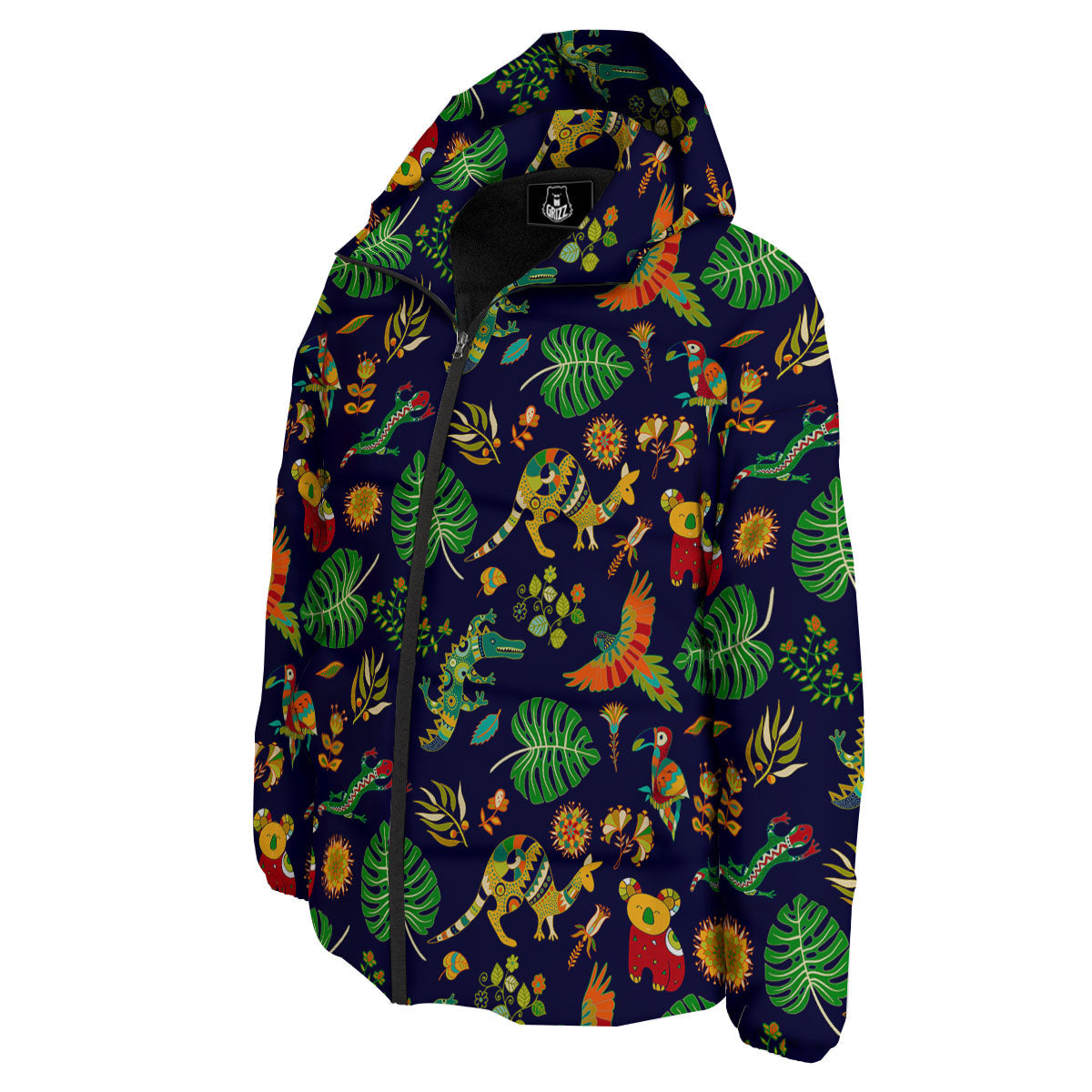Art Australian Aboriginal Print Down Jacket-grizzshop
