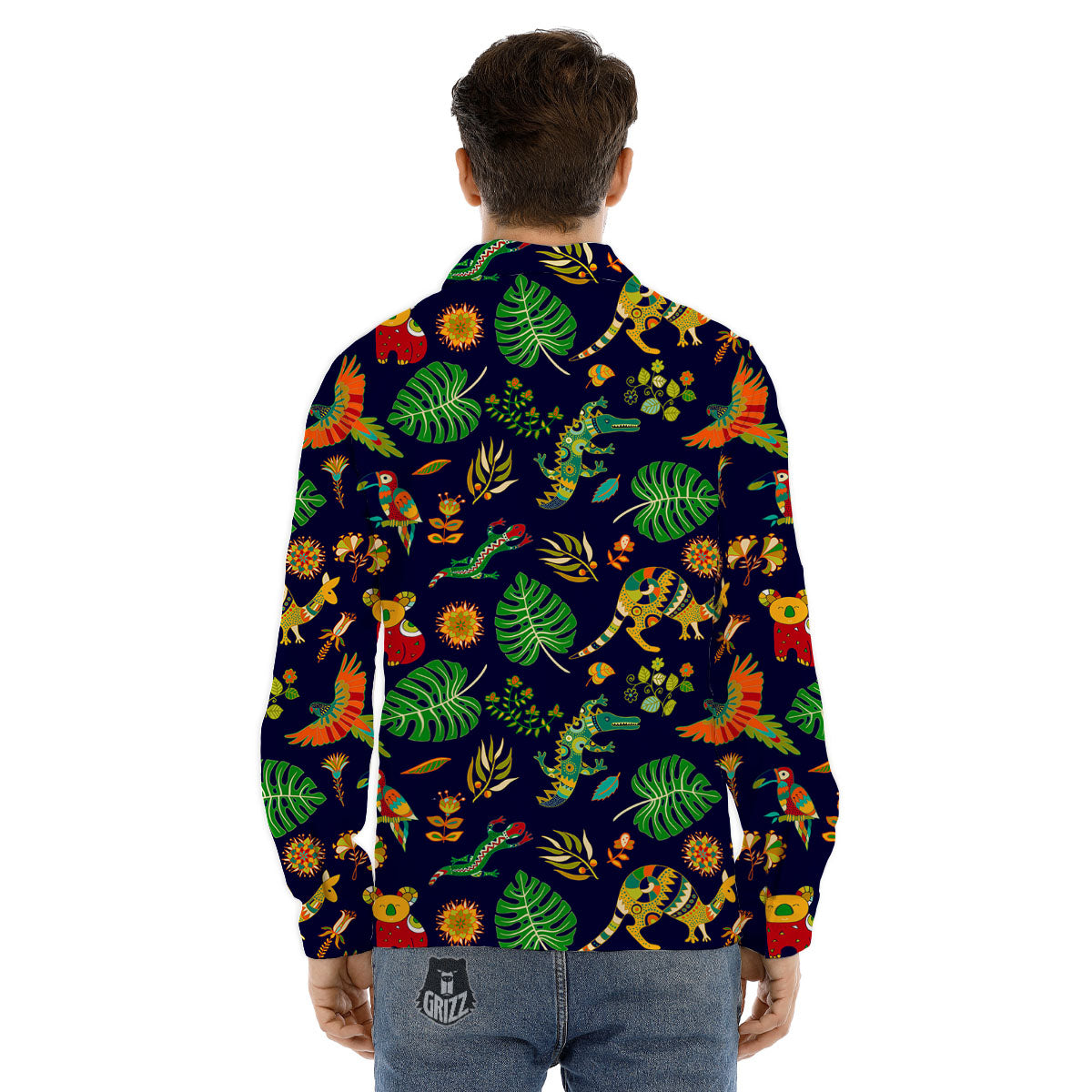 Art Australian Aboriginal Print Men's Dress Shirts-grizzshop