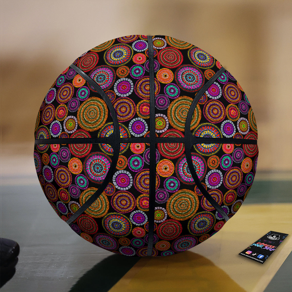 Art Australian Aboriginal Print Pattern Basketball-grizzshop