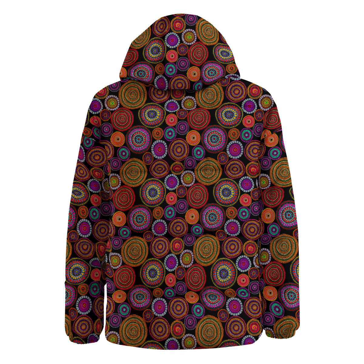 Art Australian Aboriginal Print Pattern Down Jacket-grizzshop