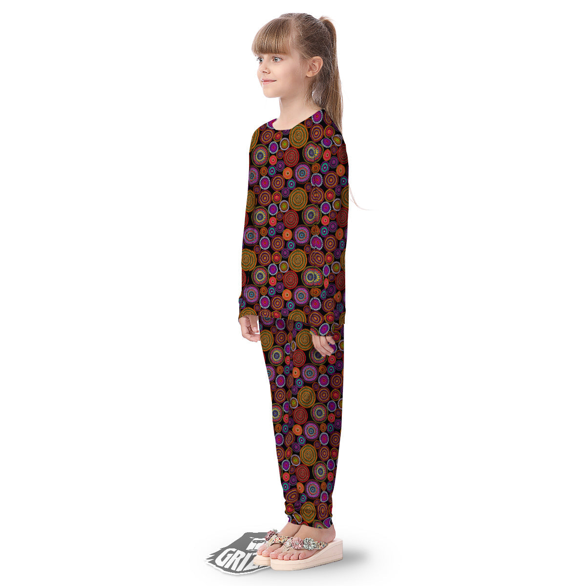Art Australian Aboriginal Print Pattern Kid's Pajamas-grizzshop