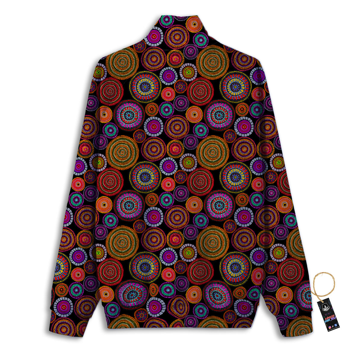 Art Australian Aboriginal Print Pattern Track Jacket-grizzshop