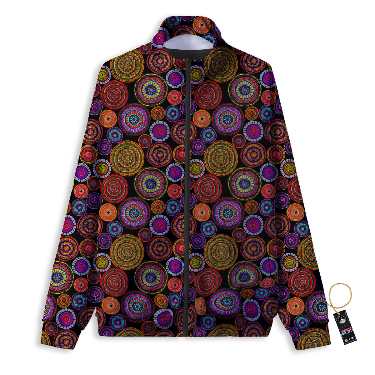 Art Australian Aboriginal Print Pattern Track Jacket-grizzshop