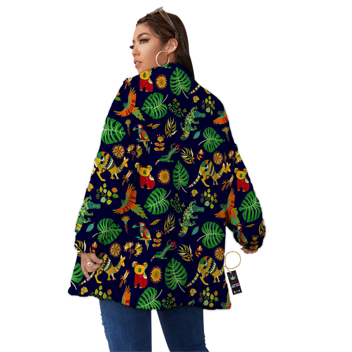 Art Australian Aboriginal Print Women's Sherpa Jacket-grizzshop