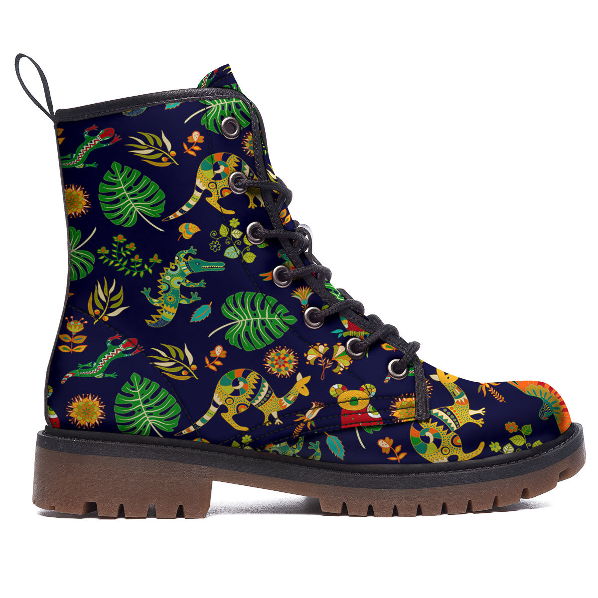 Art Australian Aboriginal Print Work Boots-grizzshop