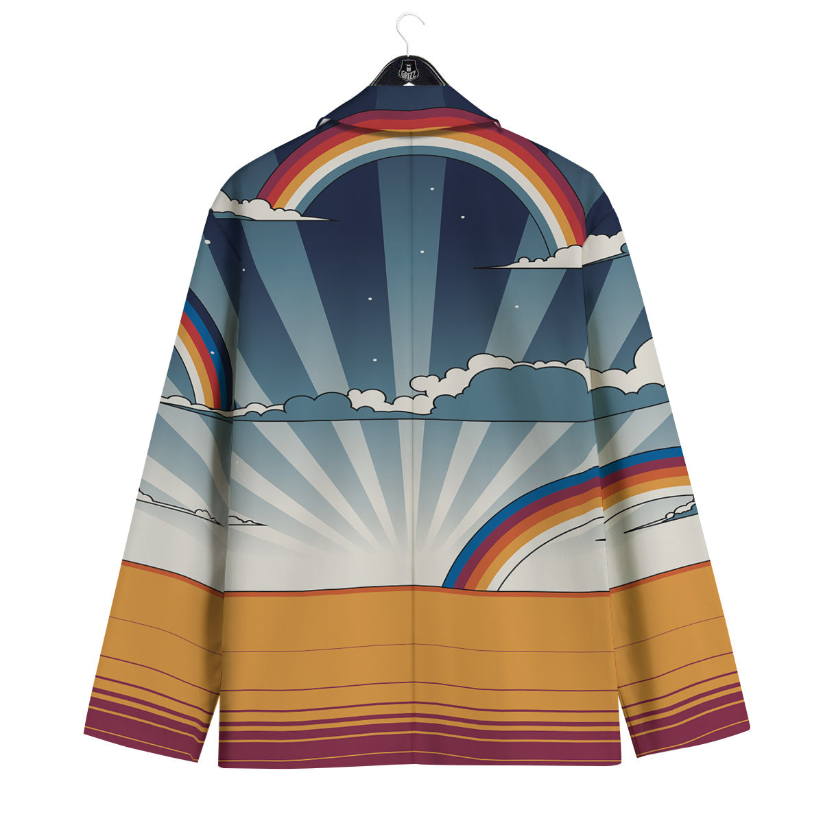Art Style Hippie 1960s Print Men's Sport Coat-grizzshop