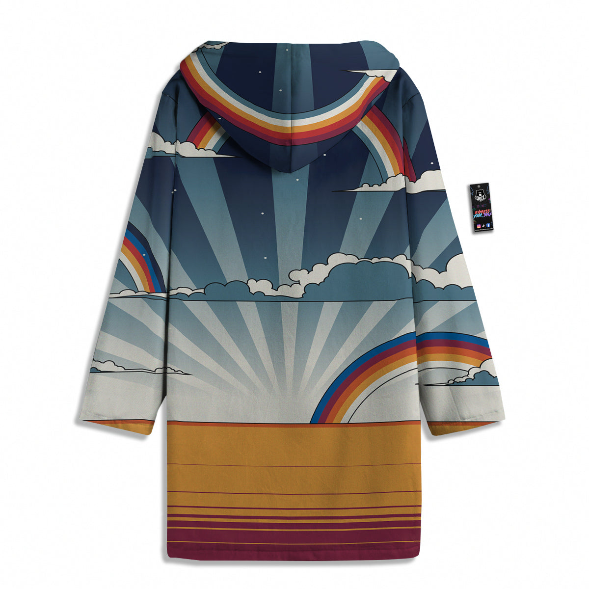 Art Style Hippie 1960s Print Men's Windbreaker Jacket-grizzshop