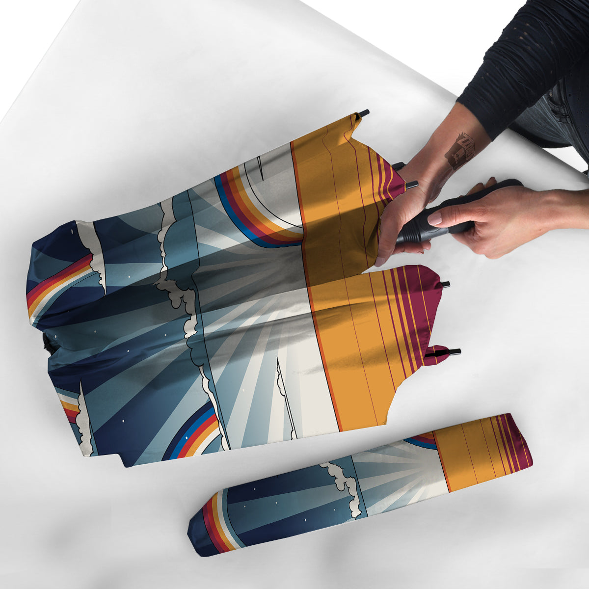 Art Style Hippie 1960s Print Umbrella-grizzshop