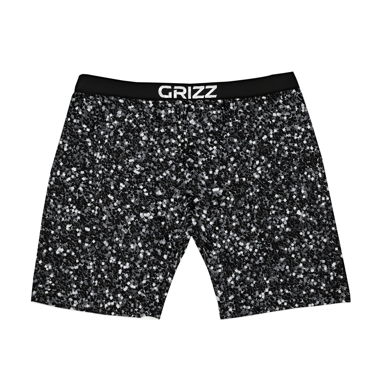 Artwork Black Glitter Print Boxer Briefs-grizzshop