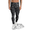 Artwork Black Glitter Print Men's Leggings-grizzshop