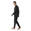 Artwork Black Glitter Print Men's Pajamas-grizzshop