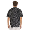 Artwork Black Glitter Print Men's Short Sleeve Shirts-grizzshop