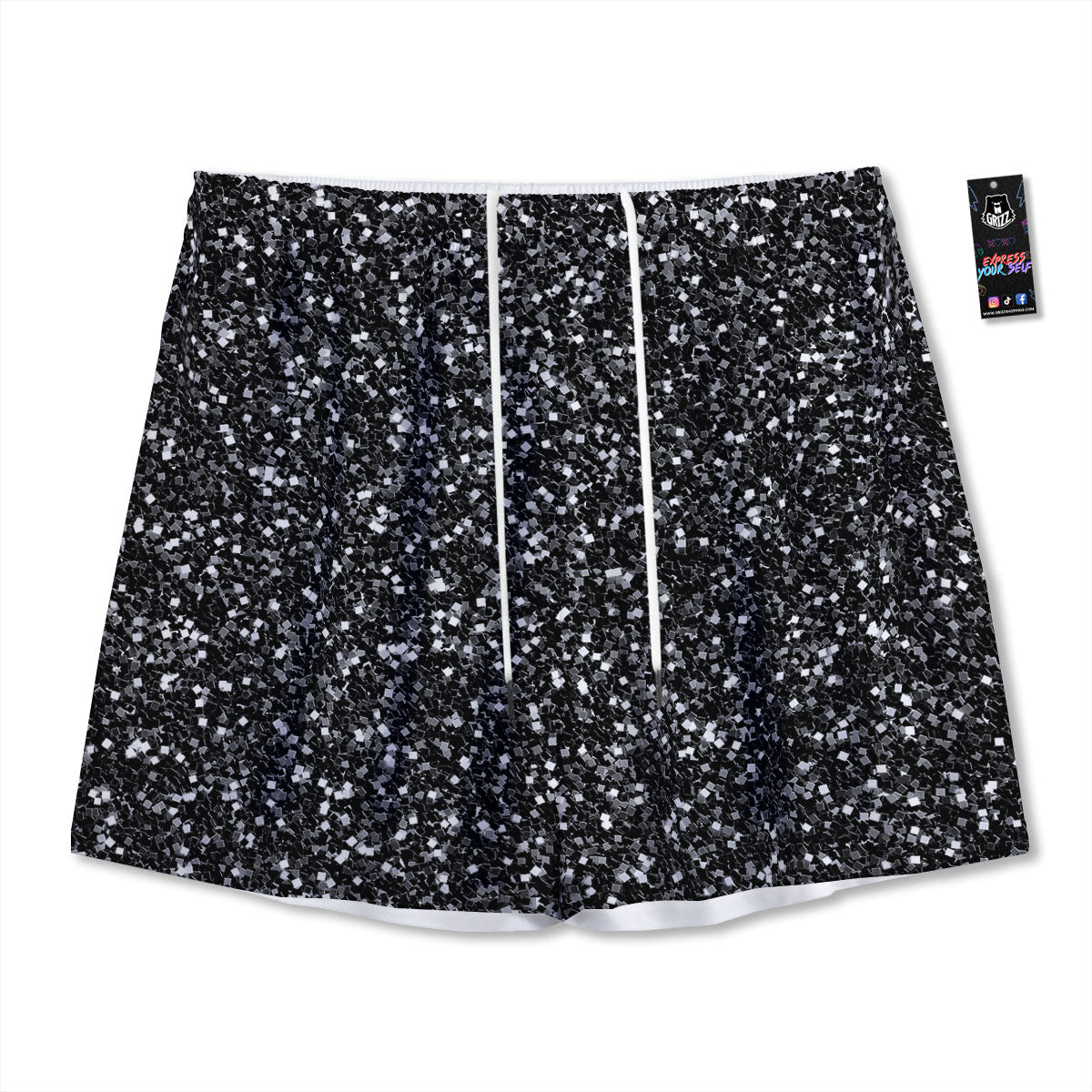 Blood Drip Print Mesh Shorts