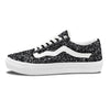 Artwork Black Glitter Print Skate Shoes-grizzshop