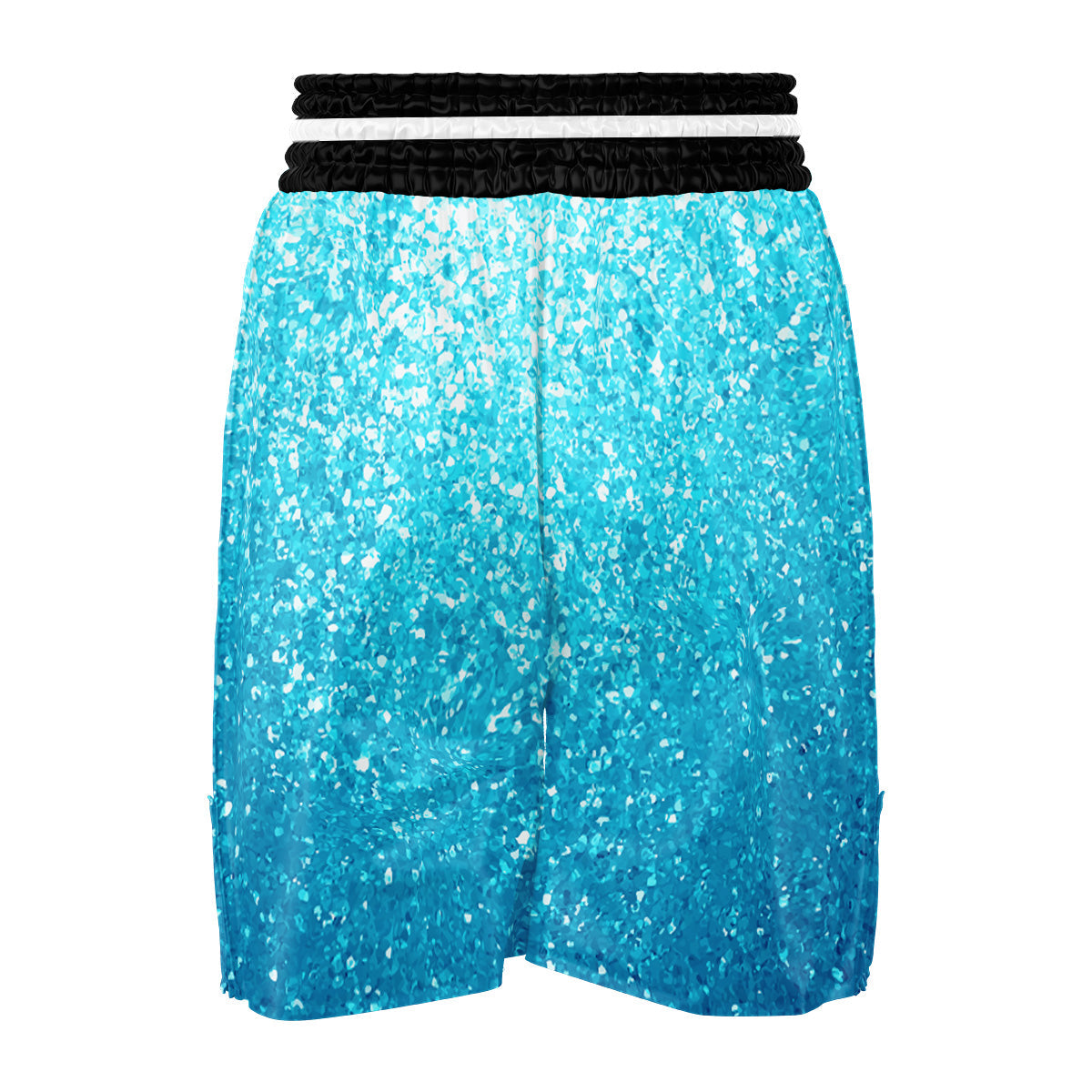 Artwork Blue Glitter Print Boxing Shorts-grizzshop