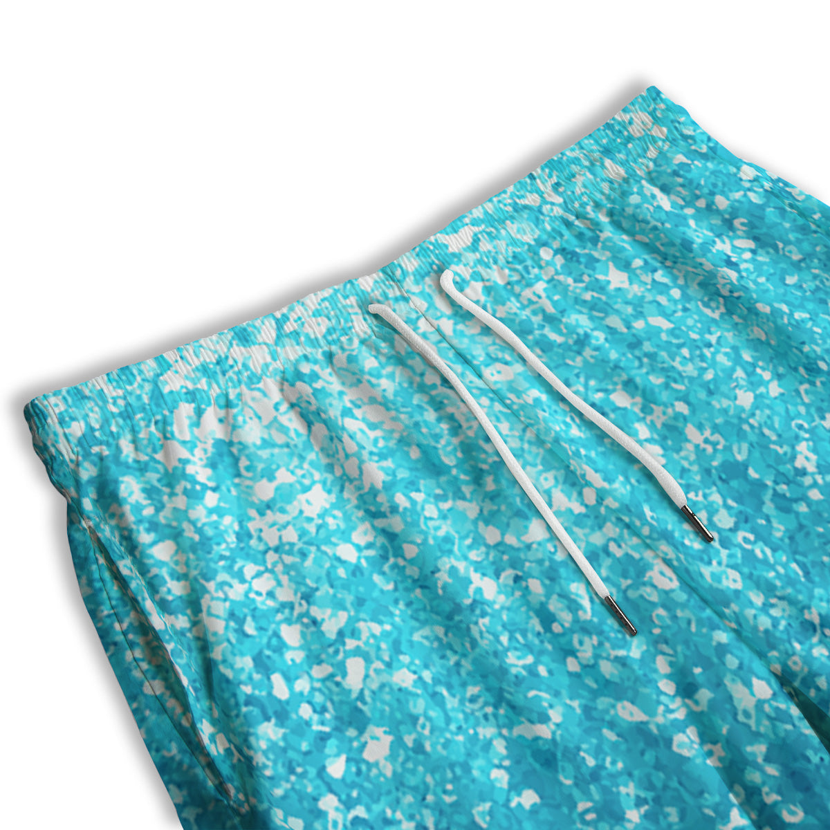 Artwork Blue Glitter Print Men's Athletic Shorts