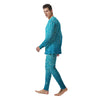 Artwork Blue Glitter Print Men's Pajamas-grizzshop