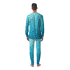 Artwork Blue Glitter Print Men's Pajamas-grizzshop