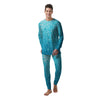 Artwork Blue Glitter Print Men's Pajamas-grizzshop