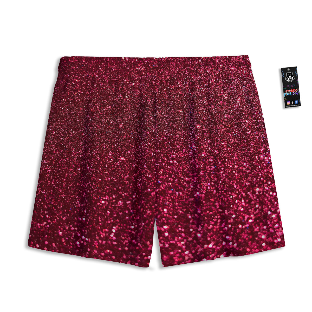 Argyle Dark Grey Print Pattern Mesh Shorts