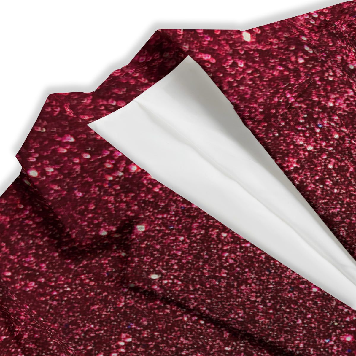 Artwork Burgundy Glitter Print Women's Blazer-grizzshop