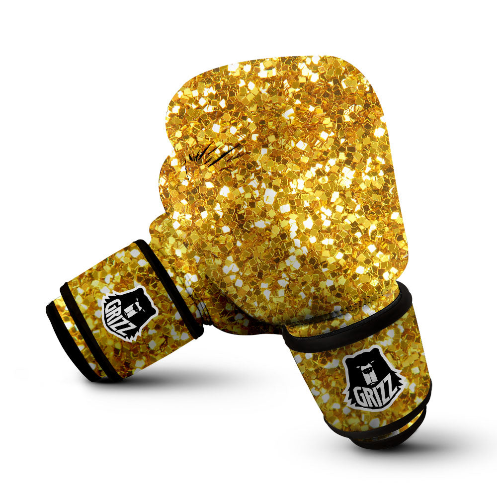 Artwork Glitter Gold Print Boxing Gloves-grizzshop