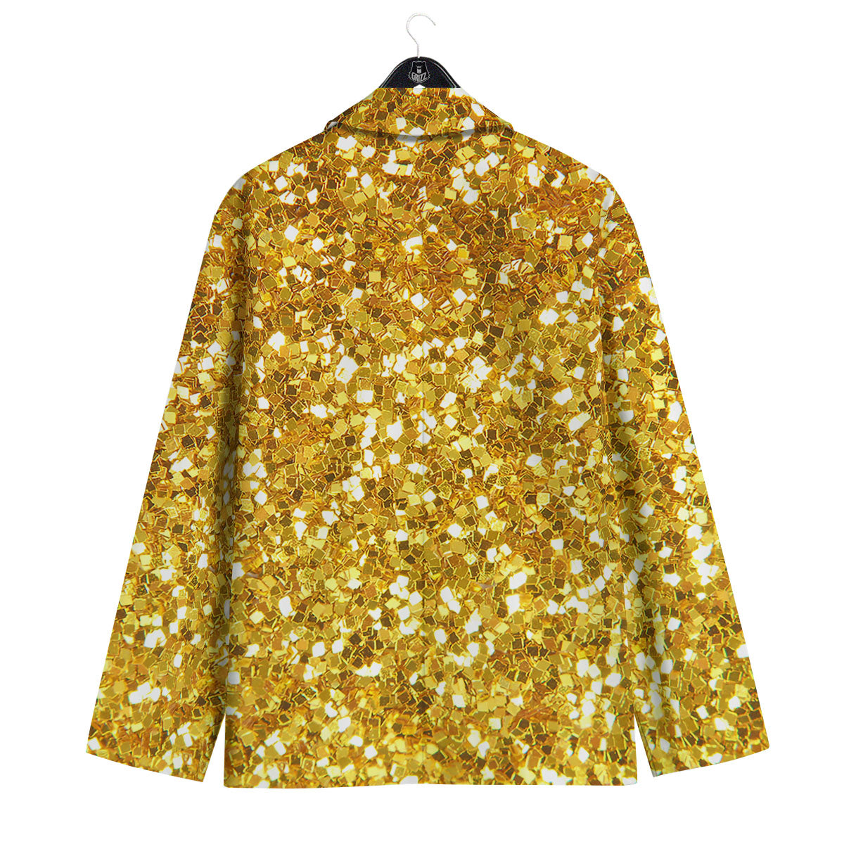 Artwork Glitter Gold Print Men's Sport Coat-grizzshop
