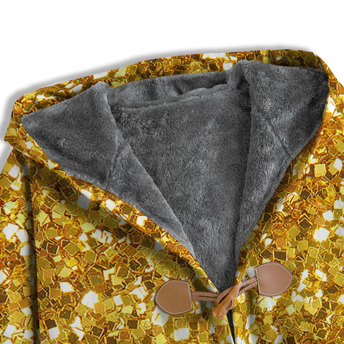 Artwork Glitter Gold Print Men's Windbreaker Jacket-grizzshop