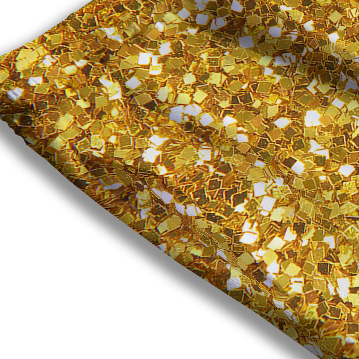 Artwork Glitter Gold Print Mesh Shorts