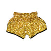 Artwork Glitter Gold Print Muay Thai Boxing Shorts-grizzshop